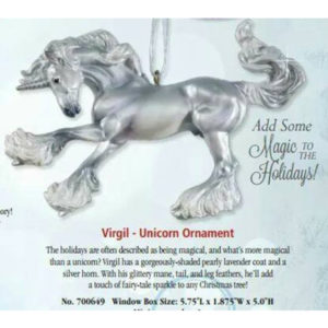 Breyer Virgil Unicorn Ornament 2018