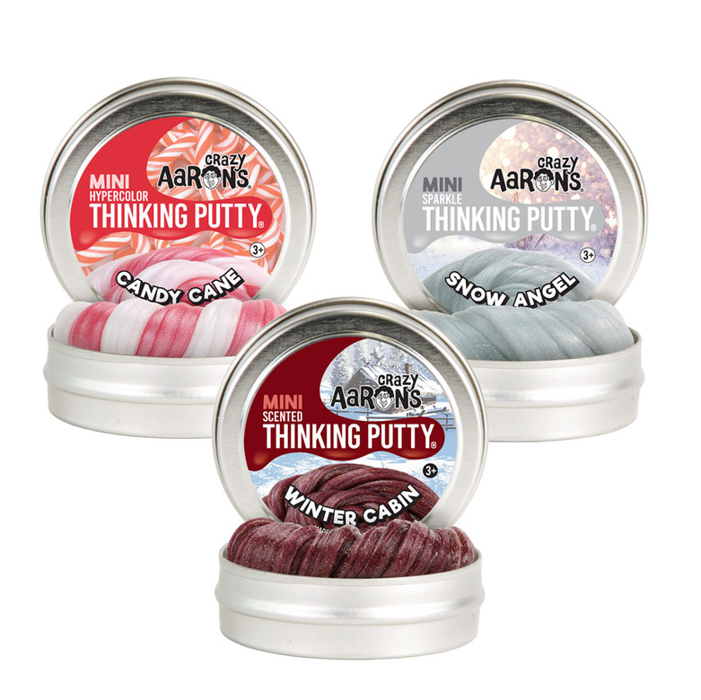 Candy Cane Hypercolor Christmas Holiday Crazy Aaron's Thinking Putty 